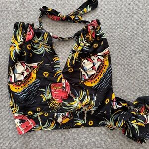 NWOT Trashy Diva Pirates Print Vogue top